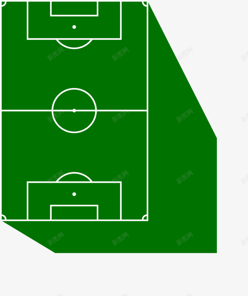 绿色足球场矢量图ai免抠素材_新图网 https://ixintu.com 卡通足球场 手绘 手绘足球场 绿色 草地球场 足球场 矢量图