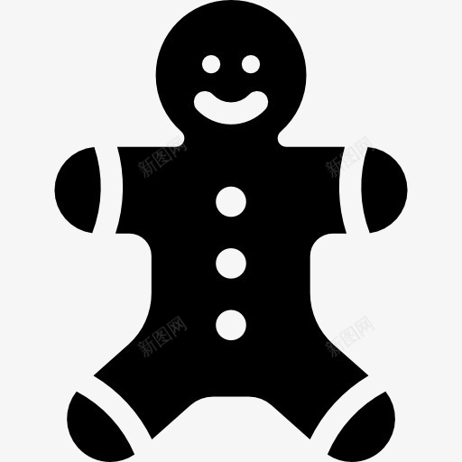 姜饼人图标png_新图网 https://ixintu.com baker 圣诞食品 甜点 面包 饼干
