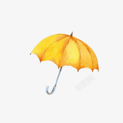 橘色雨伞水墨橘色雨伞高清图片