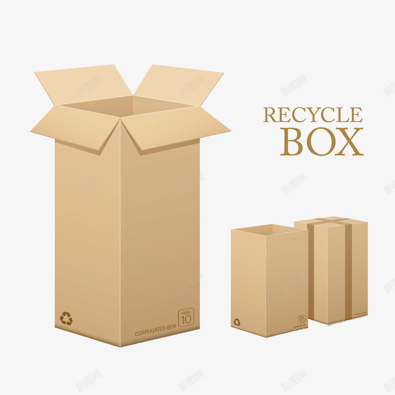纸箱子图案png免抠素材_新图网 https://ixintu.com 卡通 牛皮纸箱子 箱子 纸箱 长方形