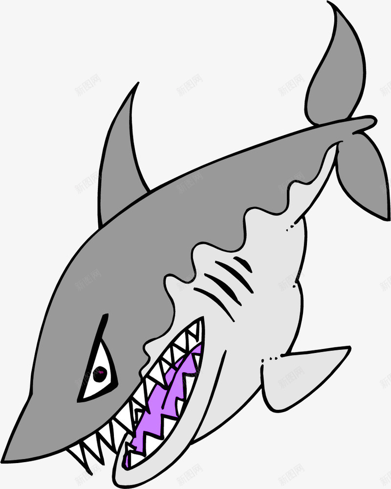 手绘海豚漫画png免抠素材_新图网 https://ixintu.com 创意图 卡通 可爱 彩色图 手绘图 海豚 漫画 简单 背景