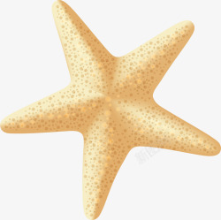 金色海星手绘海星矢量图高清图片