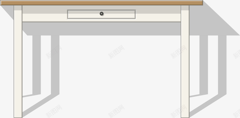 小清新白色桌子png免抠素材_新图网 https://ixintu.com 唯美桌子 小清新桌子 影子 水彩 白色桌子 简约桌子