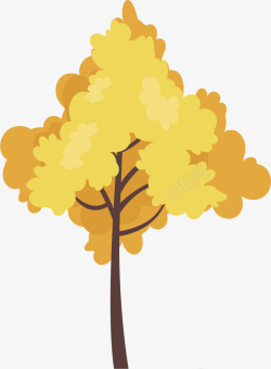 枯黄的树矢量图素材