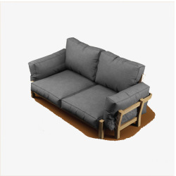 简易小沙发灰色舒适沙发产品实物图高清图片