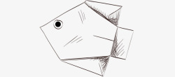 卡通折纸鱼素材