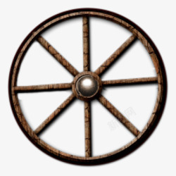 木头轮子古代车轮子高清图片