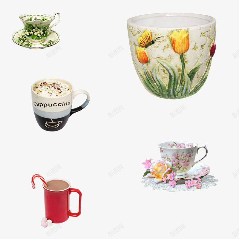 茶具png免抠素材_新图网 https://ixintu.com 咖啡杯 奶茶 水杯 茶具 茶杯 西餐厅 餐具