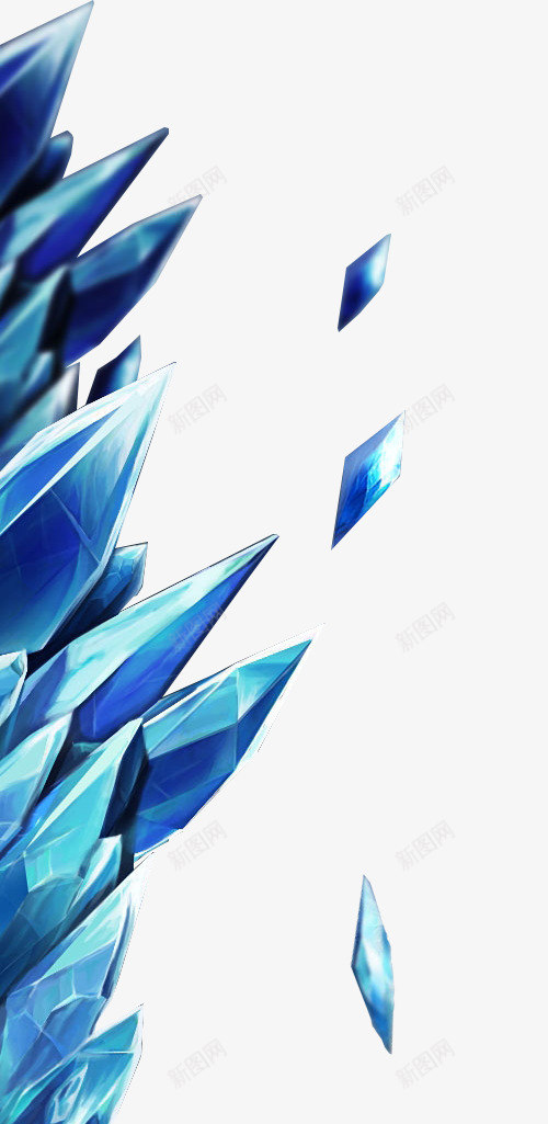 蓝色晶石块png免抠素材_新图网 https://ixintu.com png素材 晶石块 蓝色