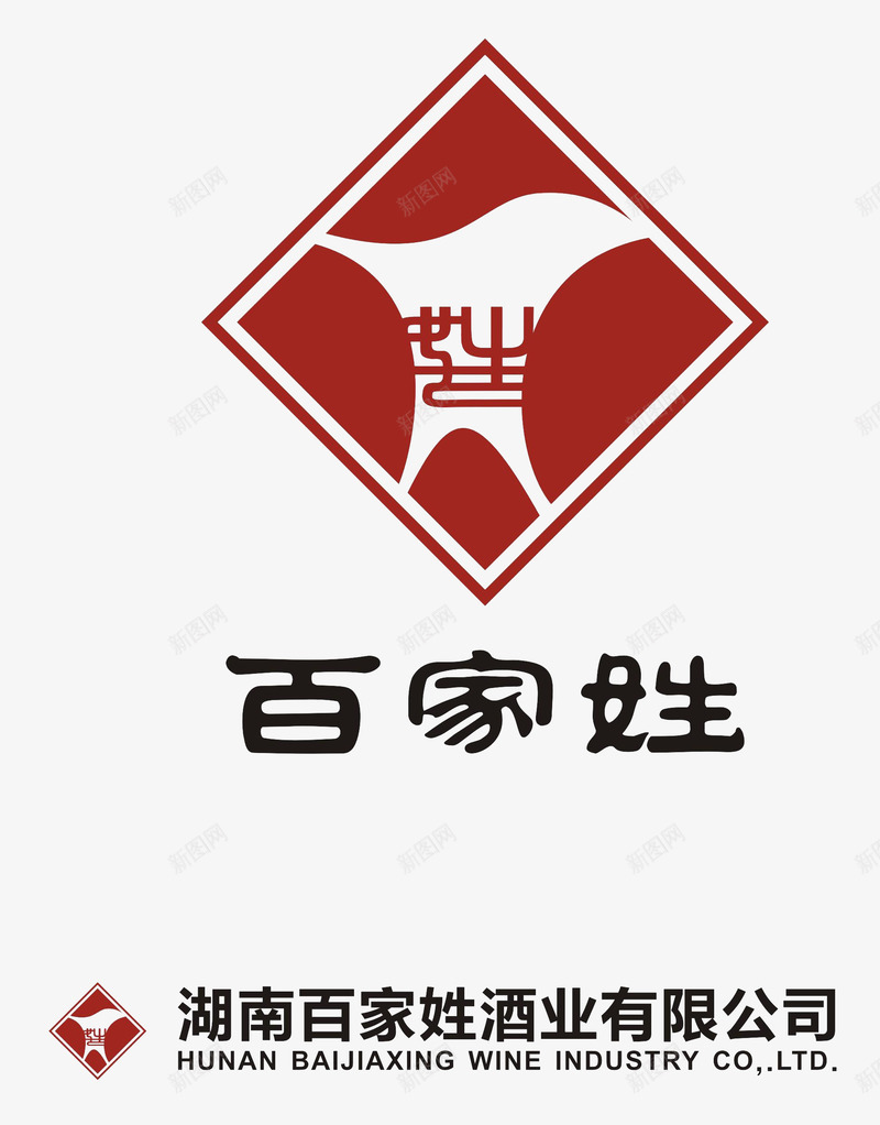 百家姓中国风logo图标png_新图网 https://ixintu.com logo 中国风 图标 方形PNG 百家姓 红色