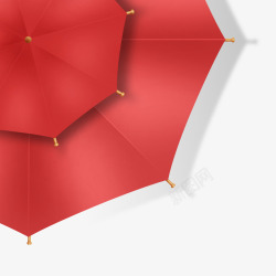创意合成红色的雨伞造型素材