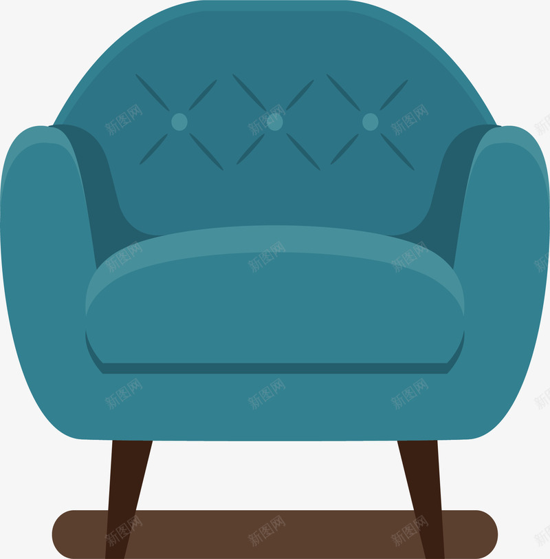 蓝色舒适客厅沙发png免抠素材_新图网 https://ixintu.com 家居家装 懒人沙发 沙发 矢量png 蓝色沙发 贵妃椅