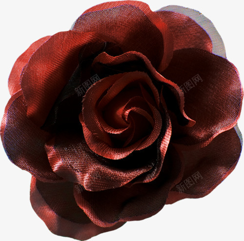 暗红布料花朵装饰png免抠素材_新图网 https://ixintu.com 图片 布料 暗红 花朵 装饰