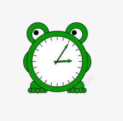 绿色的闹钟青蛙造型闹钟高清图片