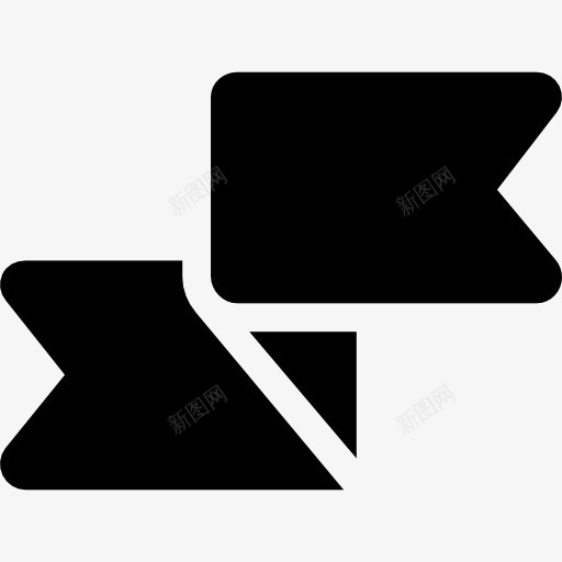 折叠的旗帜图标png_新图网 https://ixintu.com 丝带 技术 标签 花边 面料
