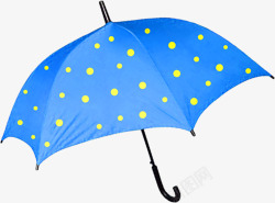 蓝伞雨天开雨伞高清图片