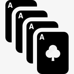 扑克俱乐部四王牌图标高清图片