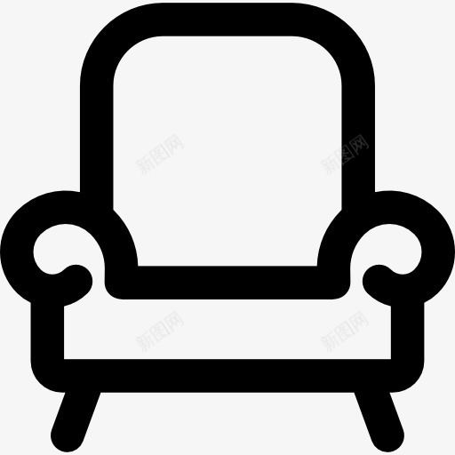 单沙发图标png_新图网 https://ixintu.com 休息 单 扶手 放松 沙发