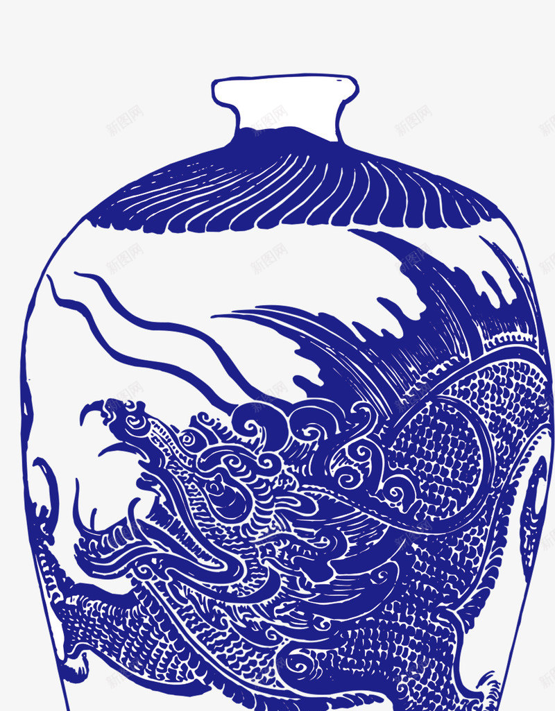 经典青花瓷png免抠素材_新图网 https://ixintu.com 传统 古典 陶瓷瓶 青花瓷器