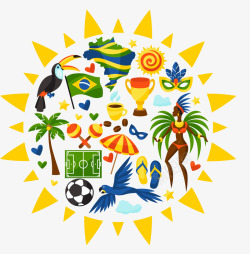 巴西足球杯素材