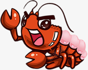 红色卡通龙虾造型png免抠素材_新图网 https://ixintu.com 卡通 红色 造型 龙虾