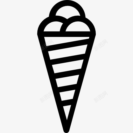 蛋卷冰淇凌图标png_新图网 https://ixintu.com 夏天 甜点 甜的 糖 食品