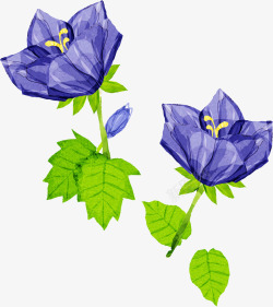 花卉造型紫色的牵牛花效果花卉造型高清图片