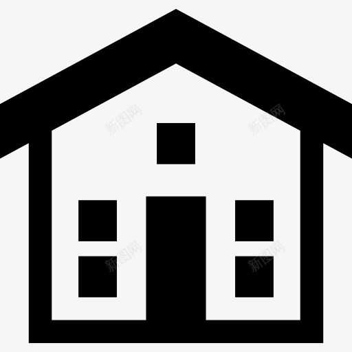 两层楼图标png_新图网 https://ixintu.com 住宅 家居 建筑 建设 房地产 房子