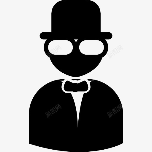 男性的帽子西装和领带图标png_新图网 https://ixintu.com 人 帽子 男西装 领带