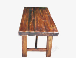 木制户外沙滩桌加厚碳化木户外桌凳高清图片