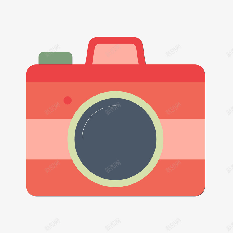 红色卡通相机数码产品png免抠素材_新图网 https://ixintu.com 卡通相机 数码相机 红色相机 背景装饰