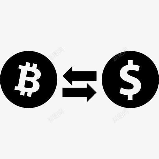 比特币对美元汇率的象征图标png_新图网 https://ixintu.com 利率 商业 商务 外汇 比特币 美元 货币 金钱的象征