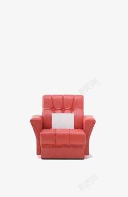 红白色的皮质单人沙发沙发素材