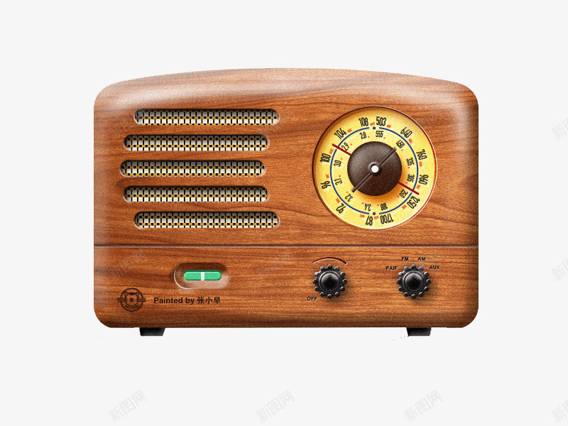 木质收音机png免抠素材_新图网 https://ixintu.com 收音机 木头 木质 聆听