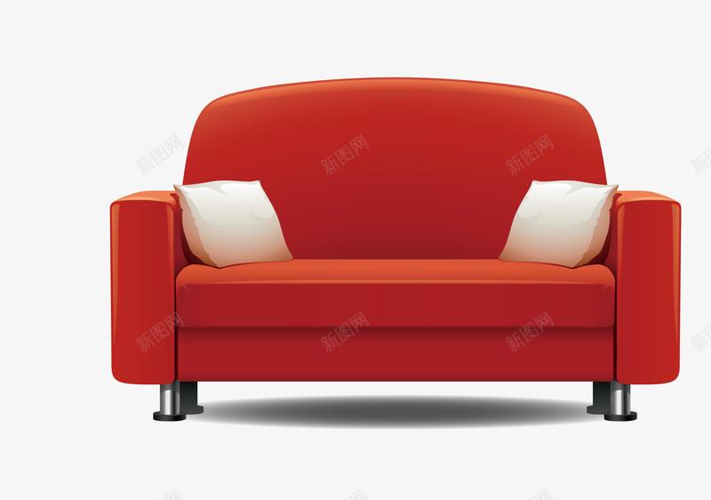 卡通扁平化红色沙发矢量图eps免抠素材_新图网 https://ixintu.com 卡通沙发 扁平化沙发 沙发 沙发png 矢量沙发 红色沙发 矢量图