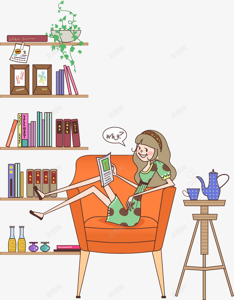 躺沙发上看书的人png免抠素材_新图网 https://ixintu.com 书架 女孩 宅在家 御宅族 沙发 瘫沙发上 瘫靠沙发 躺沙发上看书的人 躺着的小女孩