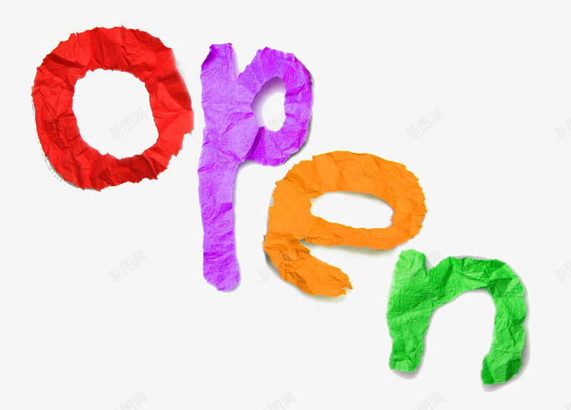 彩色的open英文字母psd免抠素材_新图网 https://ixintu.com ope 开业 彩色的open 彩色的英文字母 英文字母
