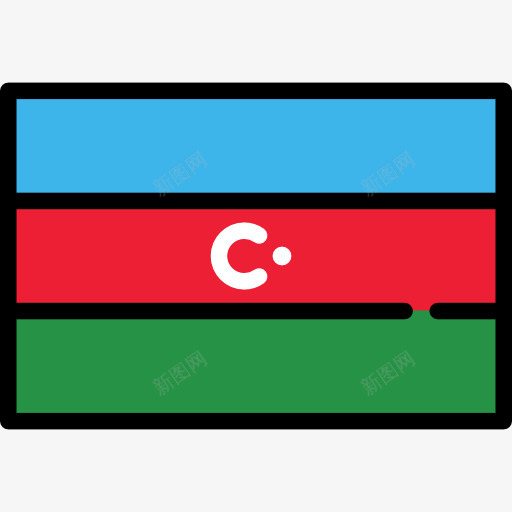 阿塞拜疆图标png_新图网 https://ixintu.com 国家 旗 旗帜 民族 阿塞拜疆