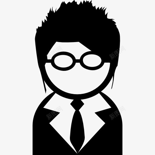 用户戴眼镜的西装和领带图标png_新图网 https://ixintu.com 人 头像 用户头像 男人 简介 轮廓