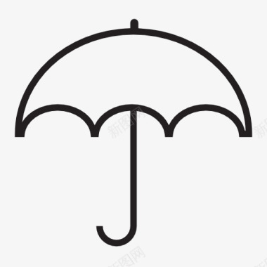 天气标志雨伞图标图标
