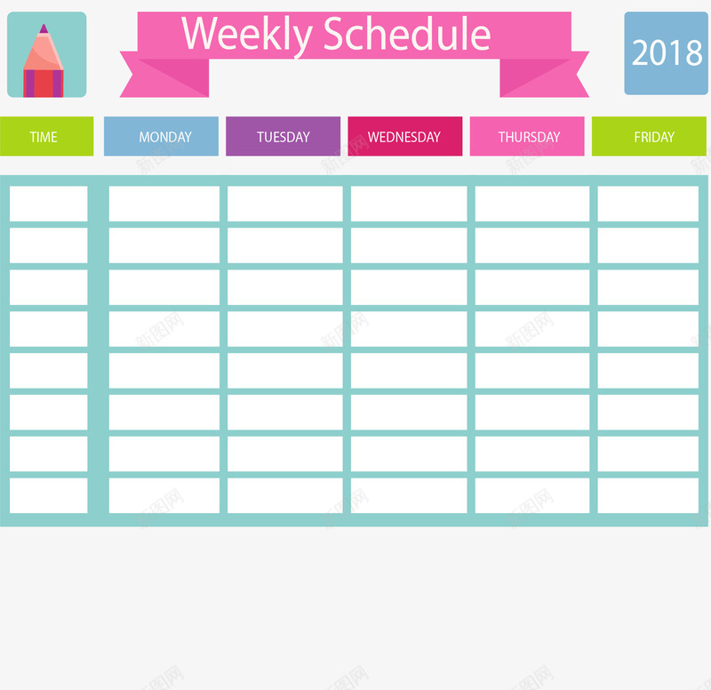 彩色分类一周计划表矢量图ai免抠素材_新图网 https://ixintu.com 一周计划 分类标签 商务风 彩色计划表 手绘计划表 矢量png 矢量图 计划表