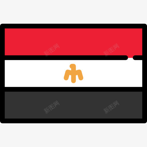 埃及图标png_新图网 https://ixintu.com 世界国旗 国家 埃及 旗帜 民族