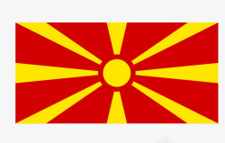 马其顿国旗矢量图素材