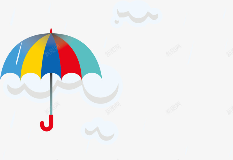 多彩雨伞下雨云朵png免抠素材_新图网 https://ixintu.com 3月23日 下雨 世界气象日 伞具 天气 彩色雨伞 气象