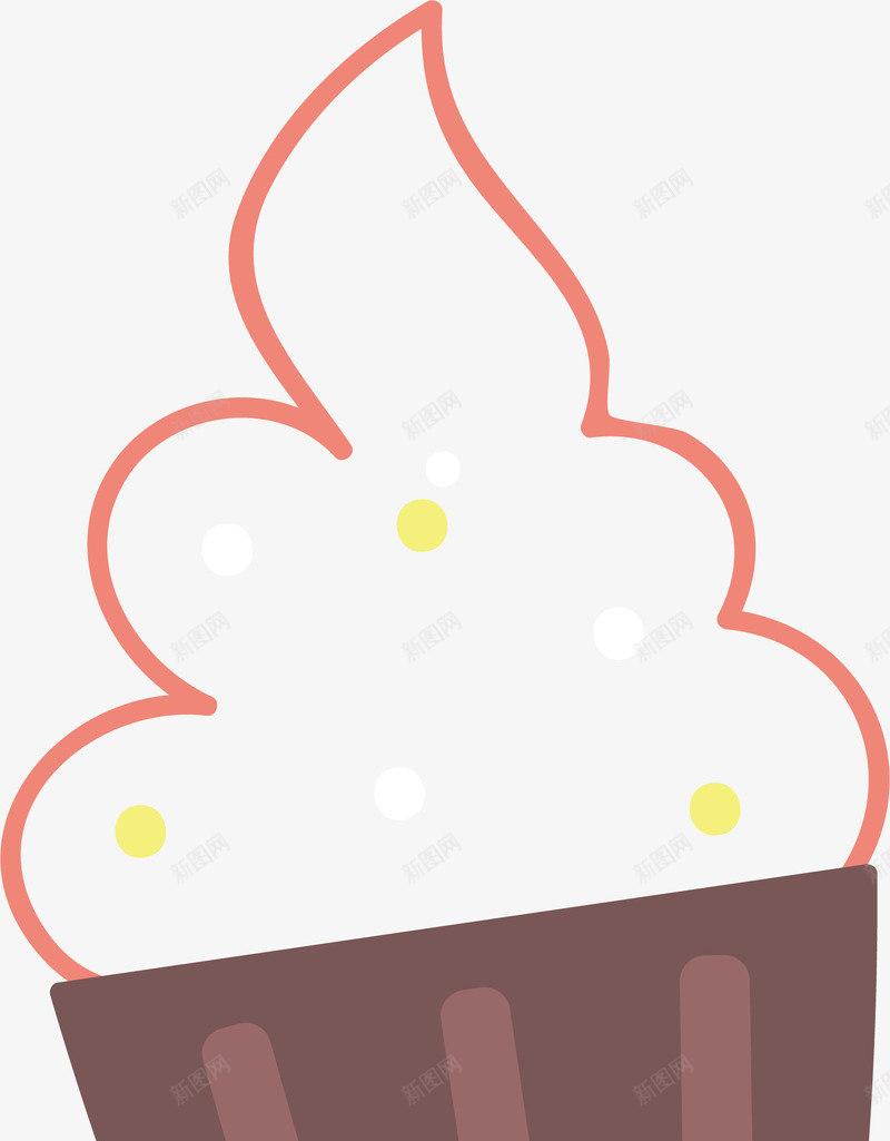 手绘卡通甜点冰淇淋矢量图ai免抠素材_新图网 https://ixintu.com 冰淇淋 甜点 矢量卡通 简笔画 线条 矢量图