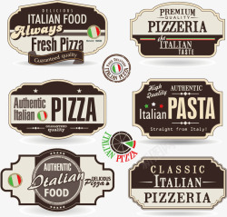 意大利披萨标签素材