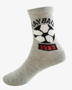 灰色袜子灰色足球图案袜子高清图片