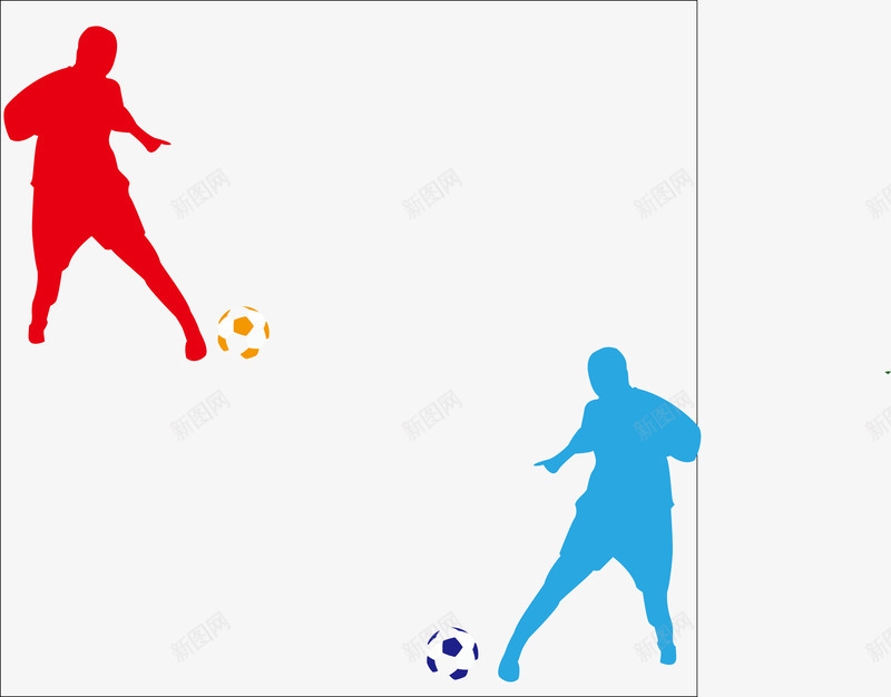踢足球的人png免抠素材_新图网 https://ixintu.com 人物剪影 足球 跑步 跑步影子 运动