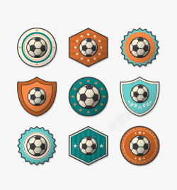 彩色足球标示九款创新素材