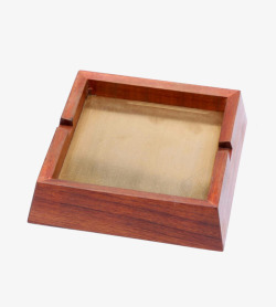 原木方形烟灰缸素材